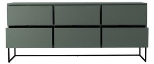 Szürkészöld alacsony komód 176x76 cm Lipp - Tenzo