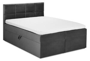 Sötétszürke boxspring ágy tárolóhellyel 180x200 cm Mimicry – Mazzini Beds