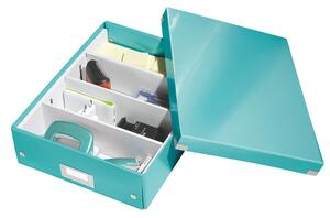 Office türkizkék rendszerező doboz, hossz 37 cm Click&Store - Leitz