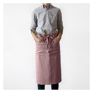 Chef lila vászonkötény, hosszúság 76 cm - Linen Tales