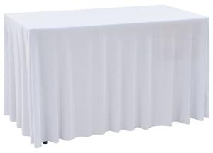 2 darab fehér sztreccs asztalszoknya 243 x 76 x 74 cm