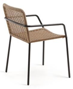Bomer bézs acélszerkezetes kerti szék - Kave Home