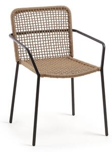 Bomer bézs acélszerkezetes kerti szék - Kave Home