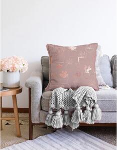 Succulent rózsaszín pamut keverék párnahuzat, 55 x 55 cm - Minimalist Cushion Covers