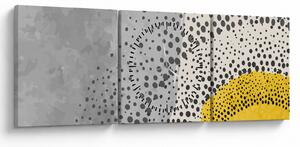 Kép - N⁰3 strand absztrakt festménye (órával) (90x30 cm)
