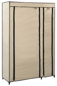 Krémszínű összecsukható szövet ruhásszekrény 110 x 45 x 175 cm
