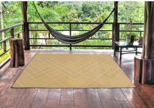 Hibis Geo sárga kültéri szőnyeg, 80 x 150 cm - Universal