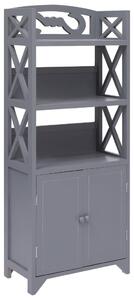 Szürke császárfa fürdőszobaszekrény 46 x 24 x 116 cm