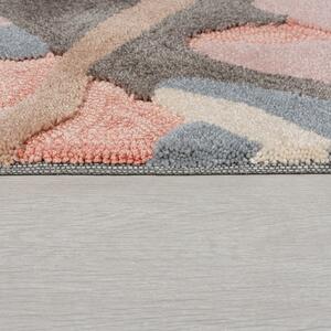 Bark szürke-rózsaszín szőnyeg, 160 x 230 cm - Flair Rugs