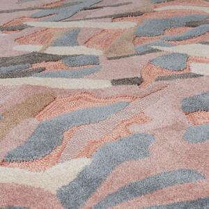 Bark szürke-rózsaszín szőnyeg, 120 x 170 cm - Flair Rugs