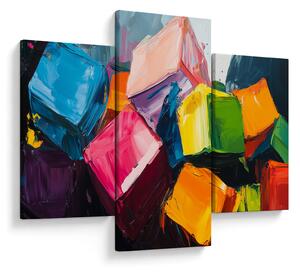 Kép - Színes kockák (90x60 cm)