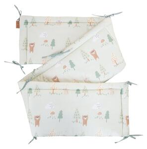 Világoszöld pamut rácsvédő 170 cm Woodland Buddies – Roba