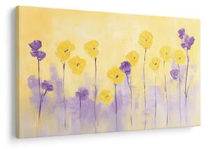 Kép - Lila és sárga virágok (90x60 cm)