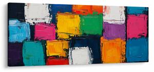 Kép - Színes négyzetek festménye (120x50 cm)