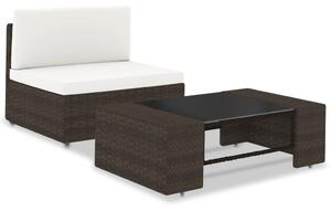 2 részes barna polyrattan kerti ülőgarnitúra