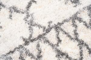 Krémszínű-sötétszürke LUMI shaggy szőnyeg Méret: 140x200 cm