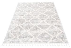 TA Szürke-fehér MARLEY shaggy szőnyeg Méret: 80x150 cm