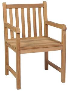 VidaXL 8 db tömör tíkfa kerti szék élénkzöld párnával