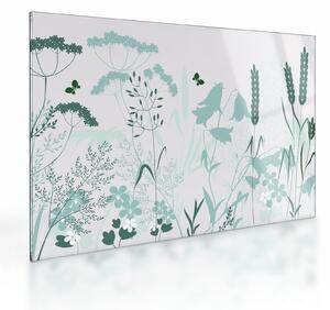 Üveg kép - rét vektor (70x50 cm)
