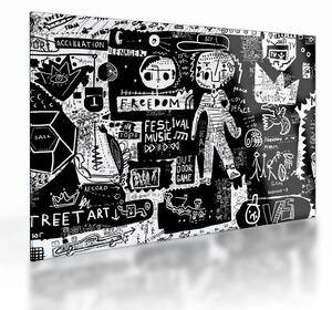 Üveg kép - Graffiti (70x50 cm)