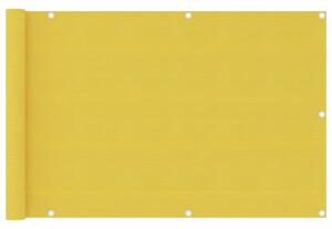 Sárga HDPE erkélyparaván 90 x 400 cm
