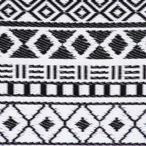 Relic fekete-fehér kültéri szőnyeg, 90 x 150 cm - Green Decore