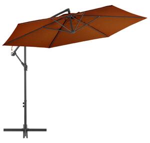 VidaXL terrakotta színű konzolos napernyő alumíniumrúddal 300 cm