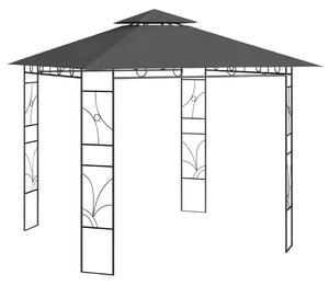 Antracitszürke pavilon 3 x 3 x 2,7 m 160 g/m²