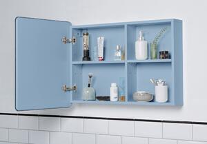 Világoskék fali-tükrös fürdőszoba szekrény 80x58 cm Color Bath – Tom Tailor