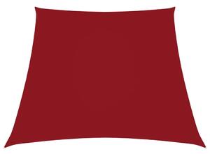Piros trapéz alakú oxford-szövet napvitorla 2/4 x 3 m