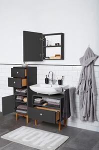 Antracitszürke fali-tükrös fürdőszoba szekrény 50x58 cm Color Bath – Tom Tailor