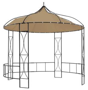 Tópszínű kerek pavilon 300 x 290 cm