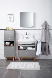 Szürke fali-tükrös fürdőszoba szekrény 50x58 cm Color Bath – Tom Tailor
