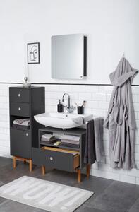 Antracitszürke fali-tükrös fürdőszoba szekrény 50x58 cm Color Bath – Tom Tailor