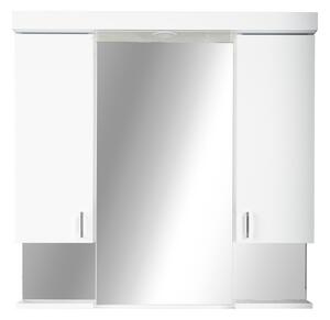 Viva STYLE Tükrös fürdőszobai szekrény LED világítással - DUPLA szekrénnyel - 80 x 99 x 17 cm