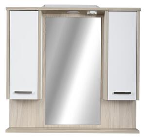 TMP ZX - SONOMA - Tükrös fürdőszobai szekrény LED világítással - 85 x 80 cm