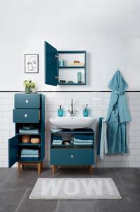 Petróleumkék fali-tükrös fürdőszoba szekrény 50x58 cm Color Bath – Tom Tailor