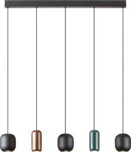 Redo Redo 01-3481 - Csillár zsinóron BOOM 5xGU10/10W/230V fekete/zöld/barna UN1635