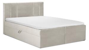 Bézs boxspring ágy tárolóhellyel 200x200 cm Afra – Mazzini Beds