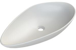 CeraStyle OLIVE - PULTRA ültethető - Top Counter - porcelán mosdó - MATT FEHÉR - 60 x 35 cm