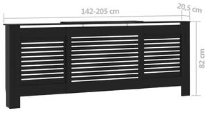 VidaXL fekete MDF radiátorburkolat 205 cm
