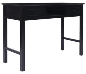 Fekete tömör császárfa íróasztal 108 x 45 x 76 cm