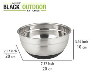 Black Outdoor Kitchen Aru rozsdamentes acéltál csúszásmentes talppal, 1,7 l - Wenko