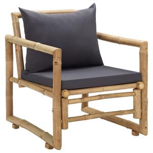 VidaXL vidaL 2 db bambusz kerti szék párnákkal