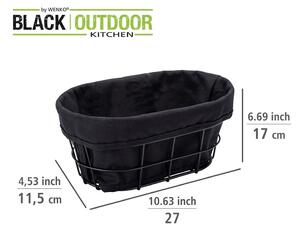 Black Outdoor Kitchen Bela fekete süteményes kosár állvánnyal - Wenko