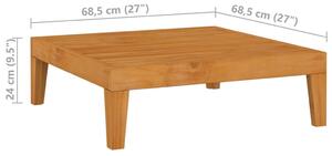 VidaXL tömör akácfa kerti asztal 68,5 x 68,5 x 24 cm