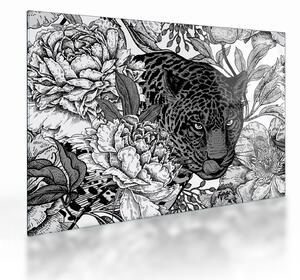 Üveg kép - Egzotikus kert (70x50 cm)