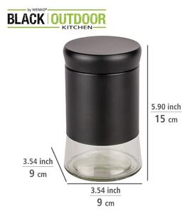 Élelmiszertartó üveg doboz Black Outdoor Kitchen Boga – Wenko