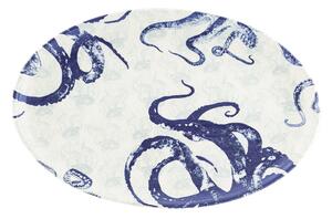 Positano kék-fehér kerámia tálaló tányér, 40 x 25 cm - Villa Altachiara