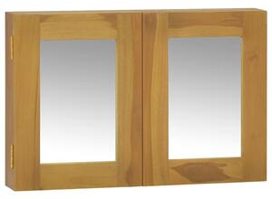 Tömör tíkfa tükrös szekrény 60 x 10 x 40 cm